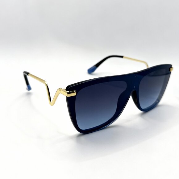 NEW VOGUE V Oversized Iconic Glam Trendy Designer Style Sunglasses Blue - Picture 4 of 5